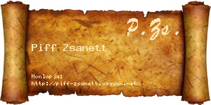Piff Zsanett névjegykártya